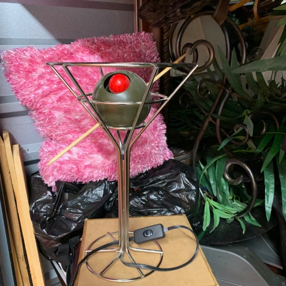Original vintage David Krys 1993 metal martini glass light - Picture 3 of 6